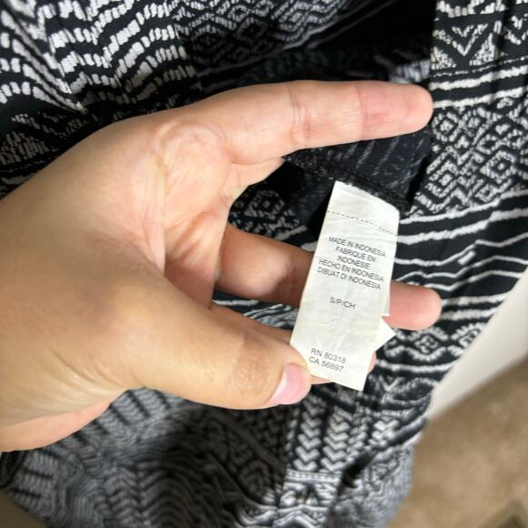 Lucky Brand Black Aztec Jumpsuit Sz S - Picture 5 of 11